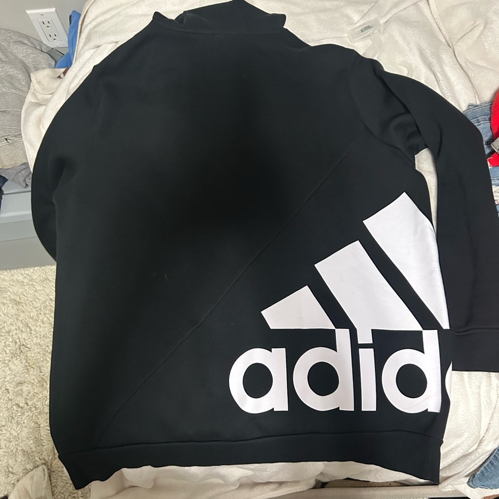 Adidas Black Jacket with White Logo